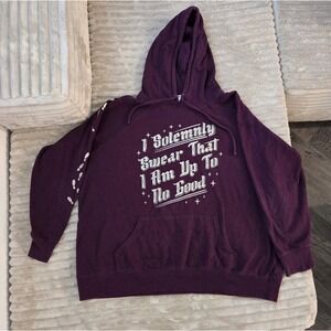Harry Potter I Solemnly Swear I Am Up To No Good Purple Hoodie 2XL Wizarding
